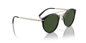 Oliver Peoples Remick con montatura Nero/Oro e lenti  Verde - L'immagine 3