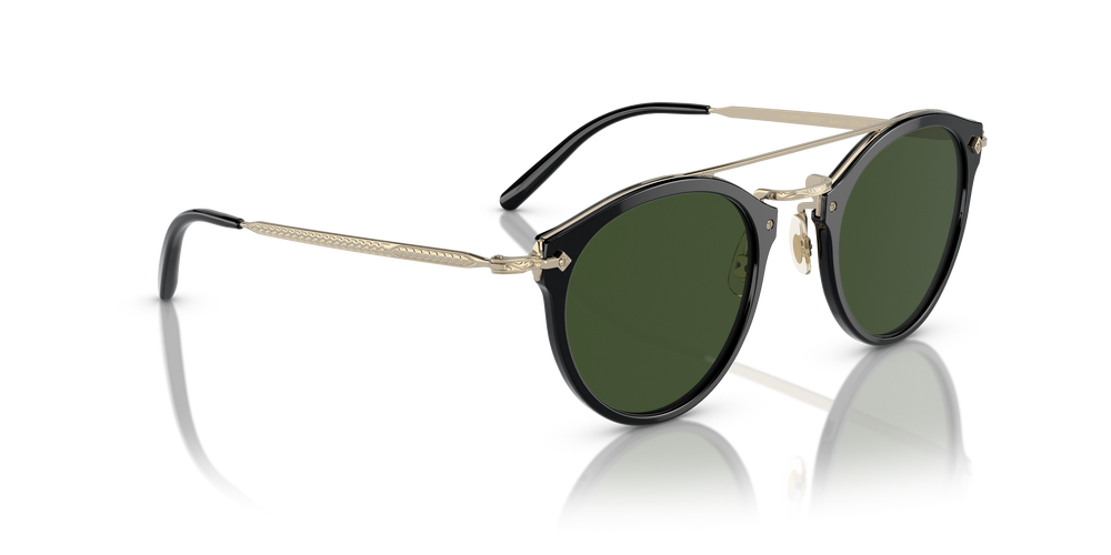Sie Oliver Peoples Remick mit Schwarz/Gold Gestell und Grün Gläsern - Bild 3