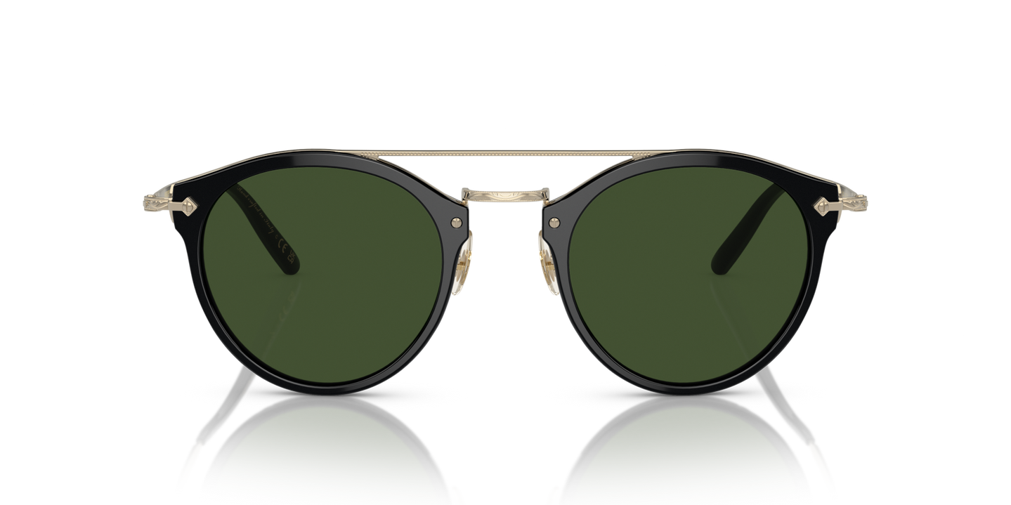 Oliver Peoples Remick with Black/Gold frame and Green lenses - Image Material