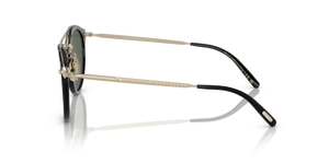 Oliver Peoples Remick con montatura Nero/Oro e lenti  Verde - L'immagine 4