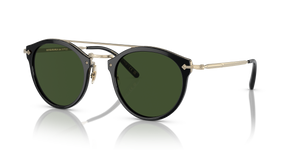 Sie Oliver Peoples Remick mit Schwarz/Gold Gestell und Grün Gläsern - Bild 1