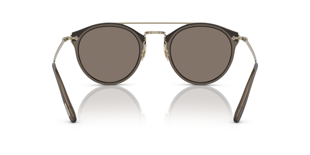 Sie Oliver Peoples Remick mit Taupe/Gold gebürstet Gestell und Braun Gläsern - Bild 5