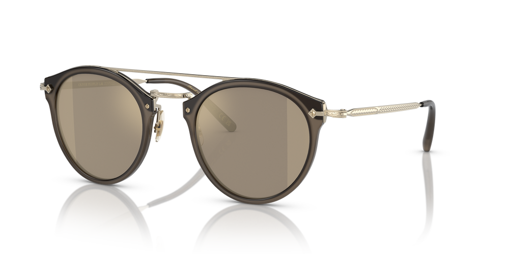 Sie Oliver Peoples Remick mit Taupe/Gold gebürstet Gestell und Braun Gläsern - Bild 2