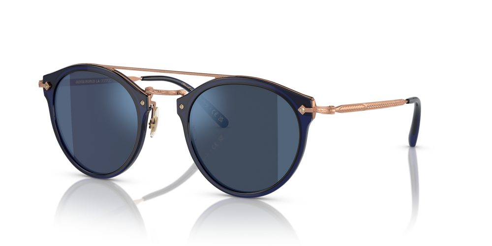 Oliver Peoples Remick with Denim-Brushed Rose Gold frame and Blue lenses - image 2