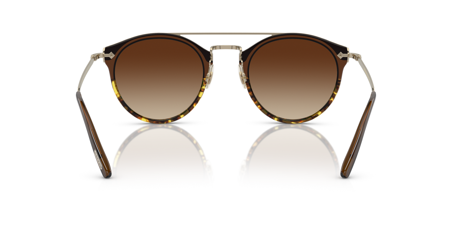 Oliver Peoples Remick con montura Espresso/382 Gradient/Gold y lentes Marrón - Imagen Plaquetas nasales
