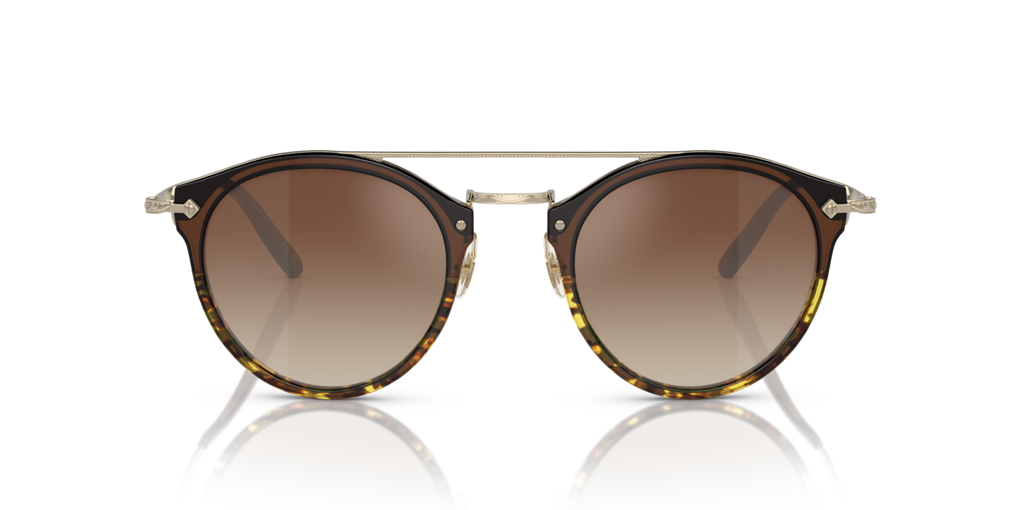 Oliver Peoples Remick con montura Espresso/382 Gradient/Gold y lentes Marrón - Imagen Material