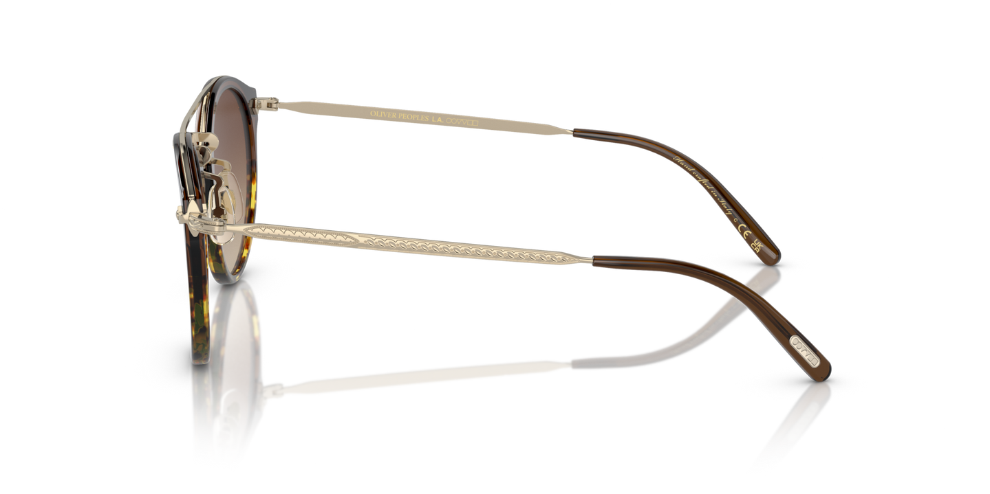 Oliver Peoples Remick con montura Espresso/382 Gradient/Gold y lentes Marrón - Imagen Varilla
