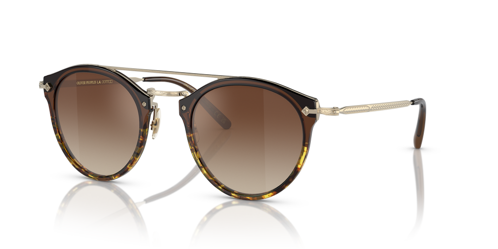 Sie Oliver Peoples Remick mit Espresso/382 Gradient/Gold Gestell und Braun Gläsern - Bild 4