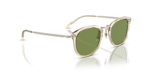 Oliver Peoples OP-506 Sun con montura Beis-Oro y lentes Verde - El 3