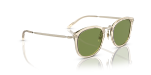 Oliver Peoples OP-506 Sun con montatura Camoscio-Oro e lenti  Verde - immagine 3