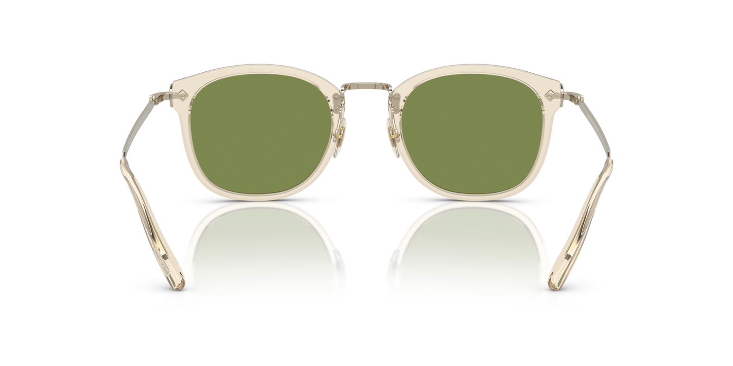 Oliver Peoples OP-506 Sun con montatura Camoscio-Oro e lenti  Verde - Immagine Naselli