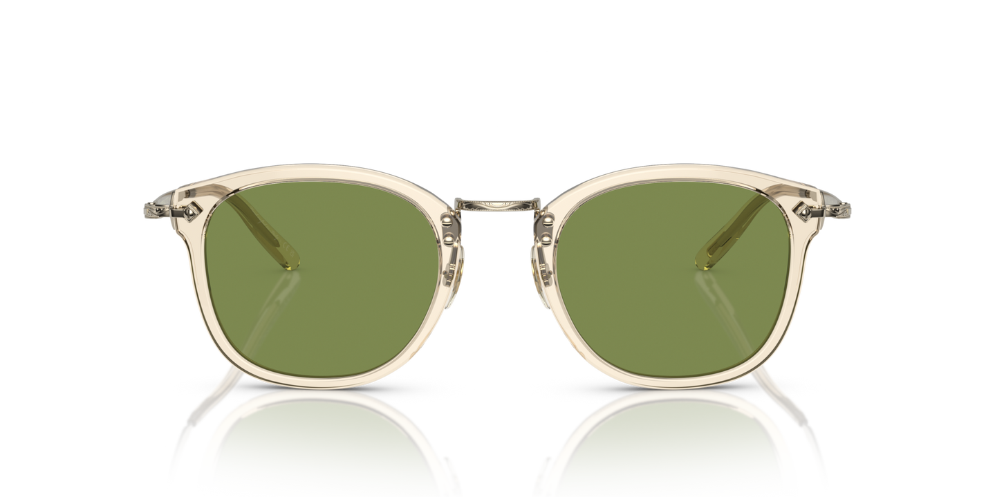 Oliver Peoples OP-506 Sun con montatura Camoscio-Oro e lenti  Verde - Immagine Lenti