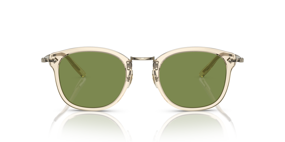 Oliver Peoples OP-506 Sun con montura Beis-Oro y lentes Verde - El 2