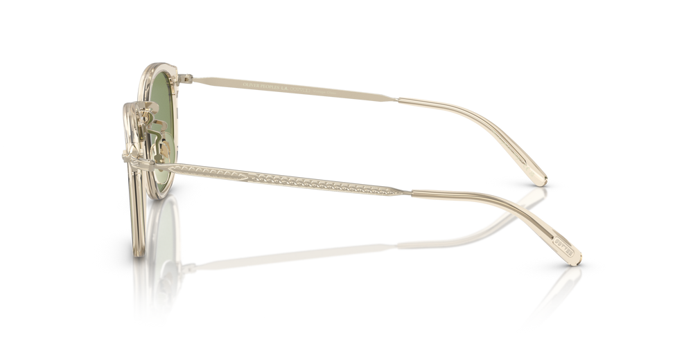 Oliver Peoples OP-506 Sun con montatura Camoscio-Oro e lenti  Verde - immagine 4