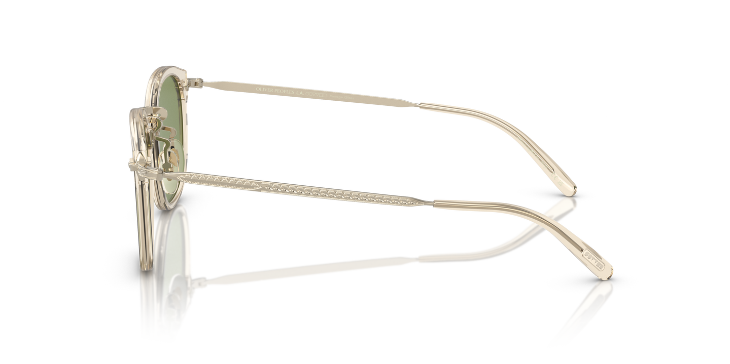 Oliver Peoples OP-506 Sun with Buff-Gold frame and Green lenses