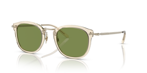 Oliver Peoples OP-506 Sun with Buff-Gold frame and Green lenses - Image 1