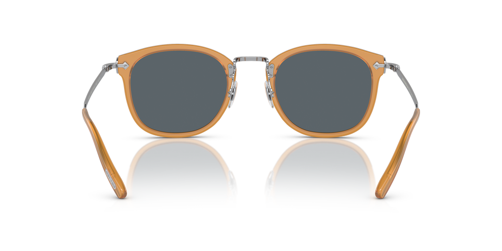 Oliver Peoples OP-506 Sun with Amber-Silver frame and Blue lenses