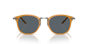Oliver Peoples OP-506 Sun con montatura Ambra/Argento e lenti  Blu - L'immagine 2