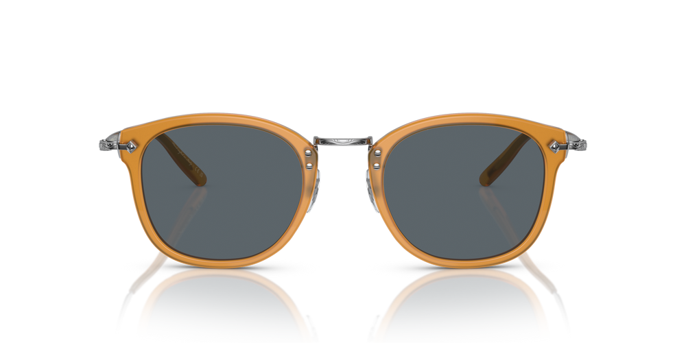 Oliver Peoples OP-506 Sun with Amber-Silver frame and Blue lenses - image 2