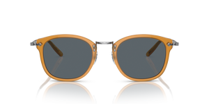 Oliver Peoples OP-506 Sun with Amber-Silver frame and Blue lenses - image 2