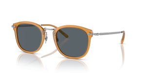 Oliver Peoples OP-506 Sun con montatura Ambra/Argento e lenti  Blu - L'immagine 1