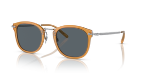 Oliver Peoples OP-506 Sun with Amber-Silver frame and Blue lenses - image 1
