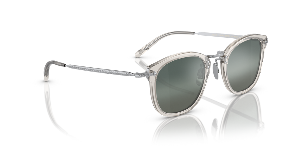 Oliver Peoples OP-506 Sun con montura Negro y diamante / Plateado satinado y lentes Gris - imagen 3