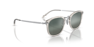 Oliver Peoples OP-506 Sun with Black Diamond/Brushed Silver frame and Grey lenses - Image 3
