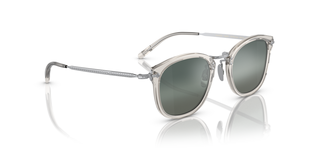 Oliver Peoples OP-506 Sun with Black Diamond/Brushed Silver frame and Grey lenses - Image 3