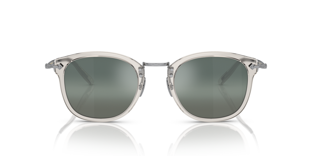 Oliver Peoples OP-506 Sun con montura Negro y diamante / Plateado satinado y lentes Gris - imagen 2