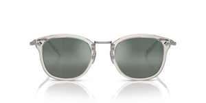 Oliver Peoples OP-506 Sun con montura Negro y diamante / Plateado satinado y lentes Gris - imagen 2