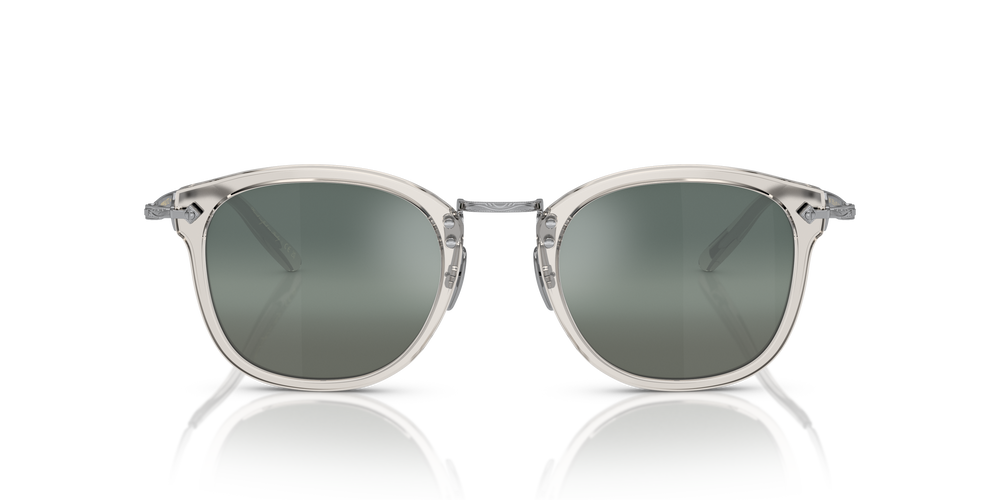 Oliver Peoples OP-506 Sun with Black Diamond/Brushed Silver frame and Grey lenses - Image 2