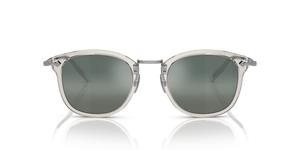 Oliver Peoples OP-506 Sun with Black Diamond/Brushed Silver frame and Grey lenses - Image 2