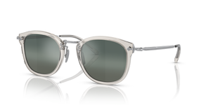 Oliver Peoples OP-506 Sun con montura Negro y diamante / Plateado satinado y lentes Gris - imagen 1