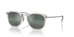 Oliver Peoples OP-506 Sun with Black Diamond/Brushed Silver frame and Grey lenses - Image 1