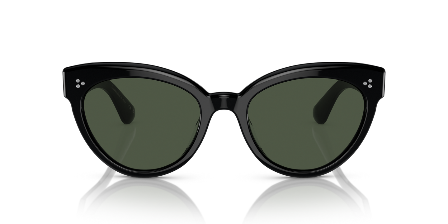 Oliver Peoples Roella with Black frame and Green lenses - Image Lenses