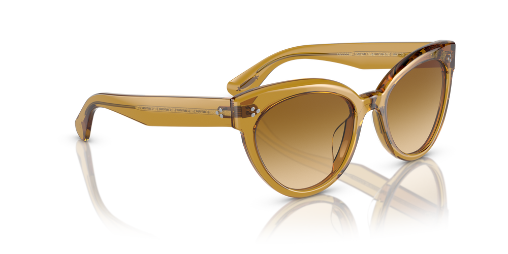 Oliver Peoples Roella avec une monture Miel foncé et des verres Brun - L'image 3