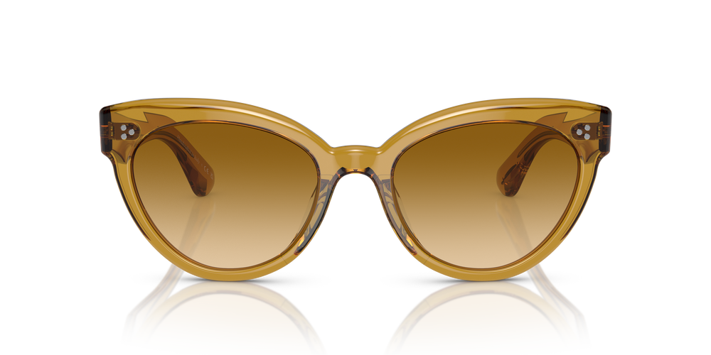 Oliver Peoples Roella avec une monture Miel foncé et des verres Brun - L'image 2