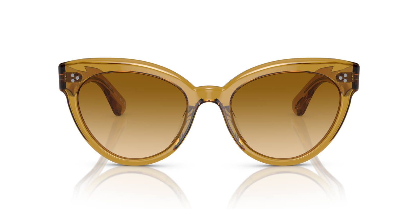Oliver Peoples Roella with Dark Honey frame and Brown lenses - Image Lenses