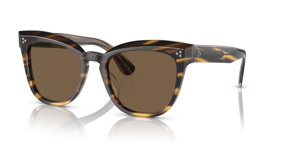 Sie Oliver Peoples Marianela mit Cocobolo Gestell und Braun Gläsern - Das Bild 1