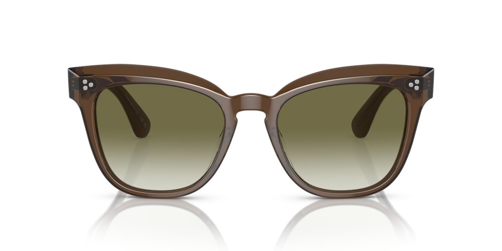 Oliver Peoples Marianela avec une monture Espresso et des verres Vert - L'image 2