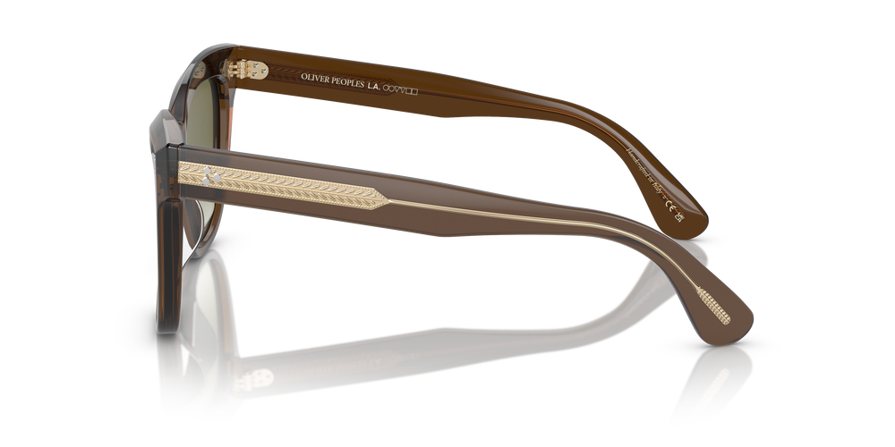 Oliver Peoples Marianela avec une monture Espresso et des verres Vert - L'image 4
