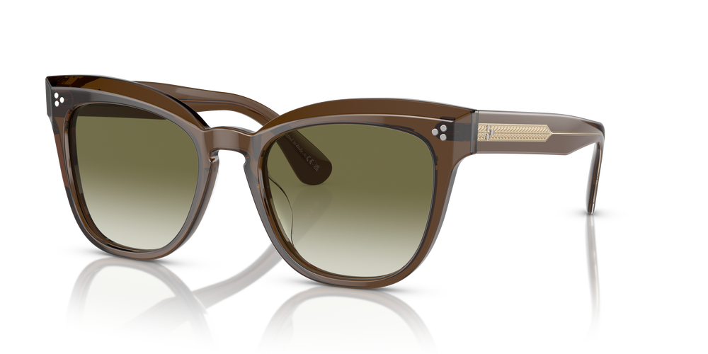 Sie Oliver Peoples Marianela mit Espresso Gestell und Grün Gläsern - Das Bild 2