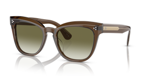 Oliver Peoples Marianela avec une monture Espresso et des verres Vert - L'image 1