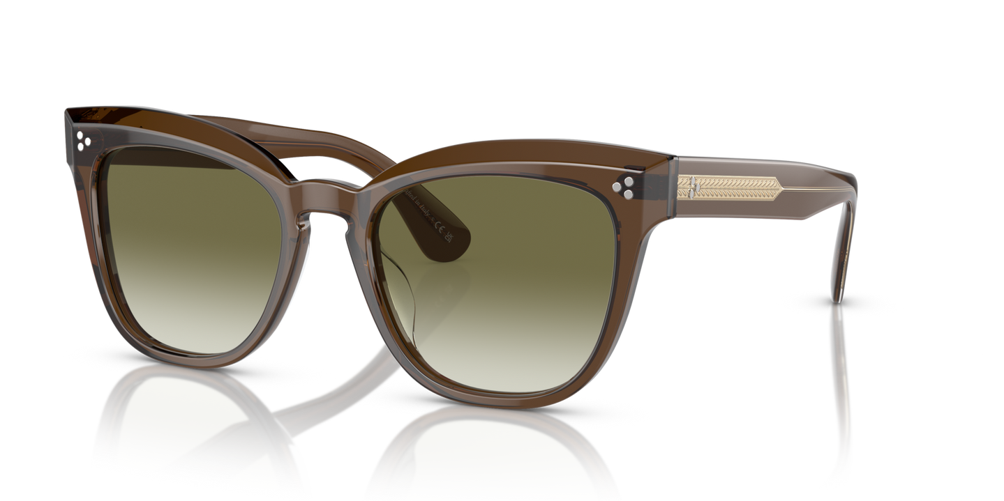 Oliver Peoples Marianela con montatura Espresso e lenti  Verde - Immagine Perni