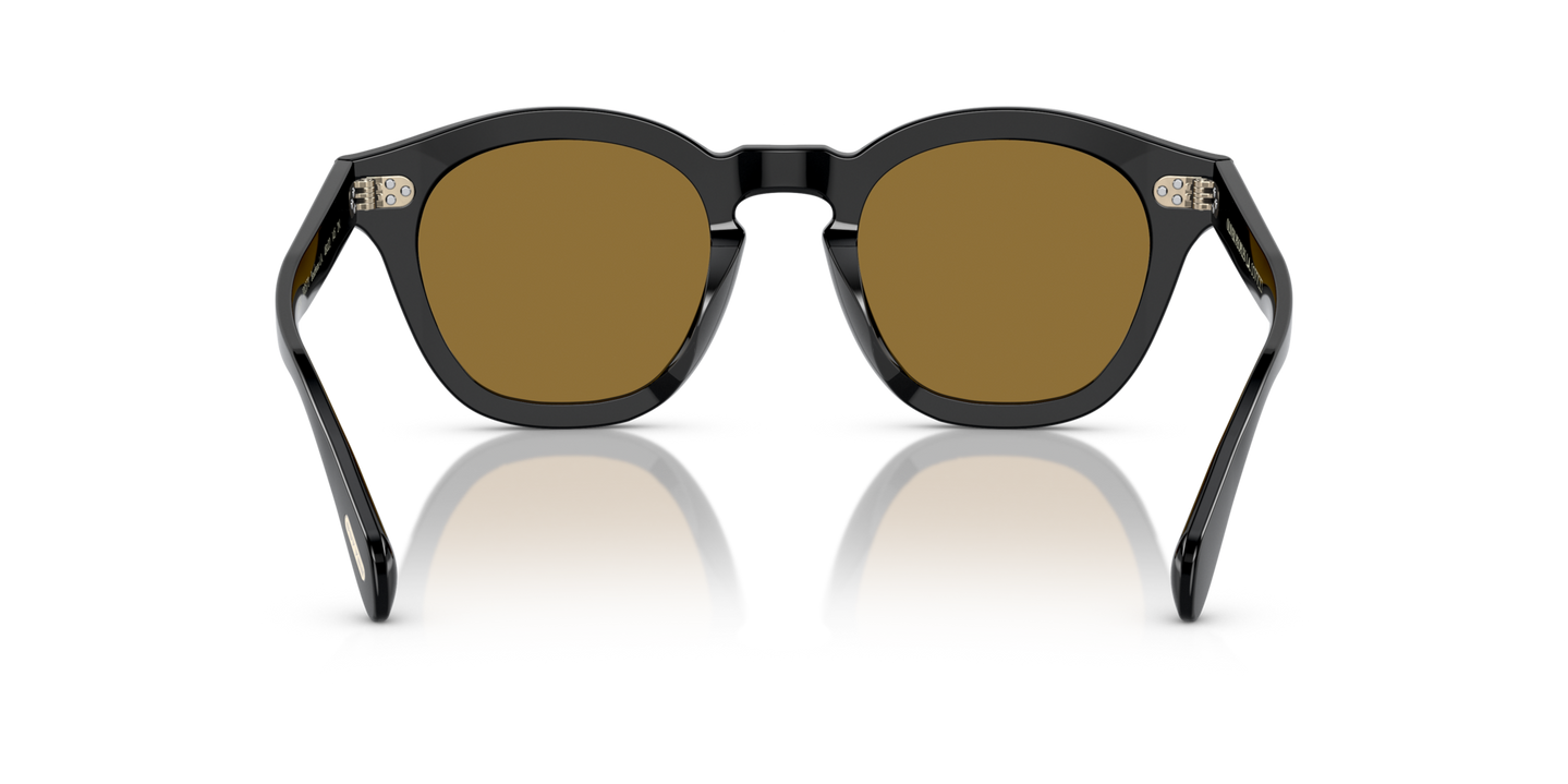 Oliver Peoples Boudreau L.A with Black frame and Brown lenses - Image Nosepads