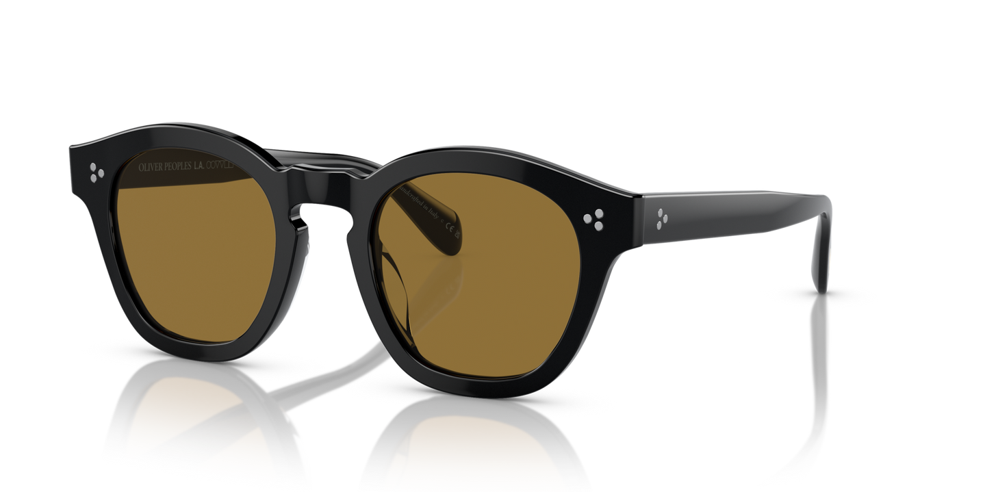 Oliver Peoples Boudreau L.A with Black frame and Brown lenses - Image Pins