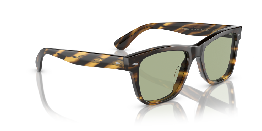 Sie Oliver Peoples Oliver Sun-F mit Cocobolo Gestell und Grün Gläsern - Bild 3