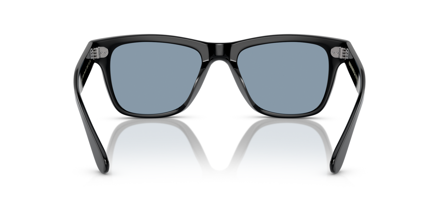 Oliver Peoples Oliver Sun-F with Black frame and Blue lenses - Image Nosepads