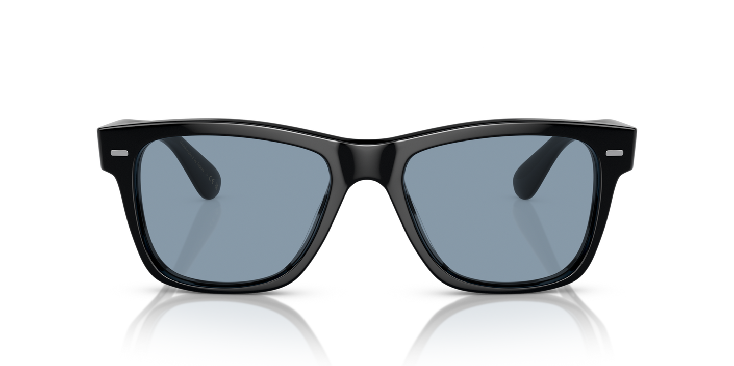Oliver Peoples Oliver Sun-F with Black frame and Blue lenses - Image Lenses